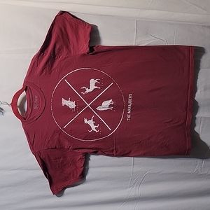 Harry Potter Marauders Maroon Burgundy Tshirt Distressed Look L